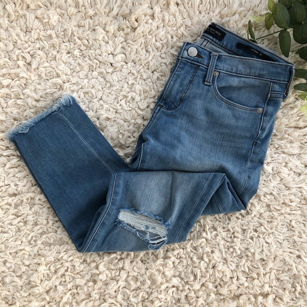 Banana republic light‎ wash denim skinny jeans